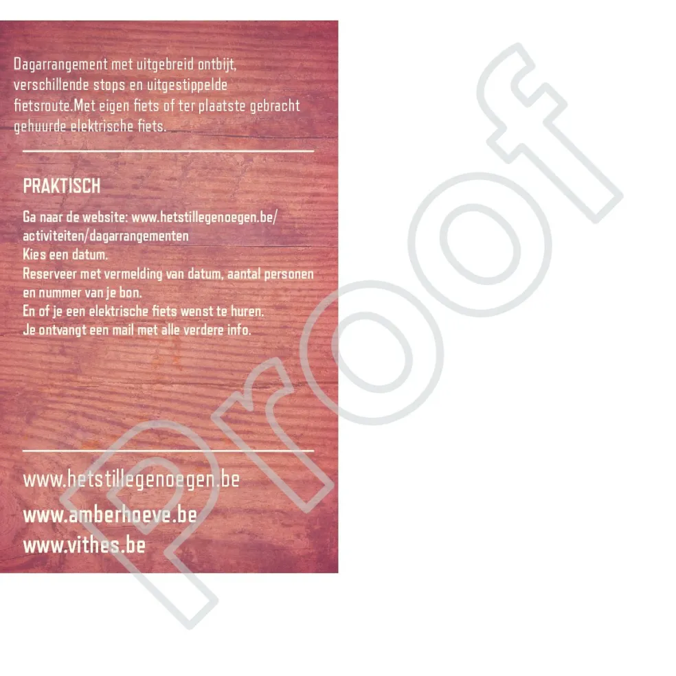 Amberhoeve Fietsarrangement> Bon
